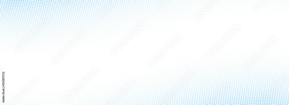 Aufkleber Abstract dotted wave line background. Light blue dynamic dash stripe texture. Warped and curved lines wallpaper for tech design template, presentation, brochure, leaflet, booklet. Vector backdrop