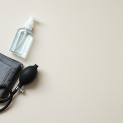 Hand Sanitizer, Blood Pressure Cuff, and Bulb:  Essential Medical and Hygiene Supplies