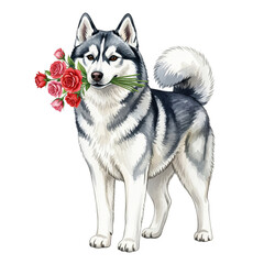 Fototapeta premium siberian husky dog