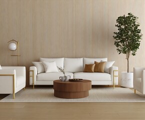 Elegant interior design with neutral palette
