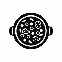 Beef Bhuna vector silhouette illustration isolated on white background