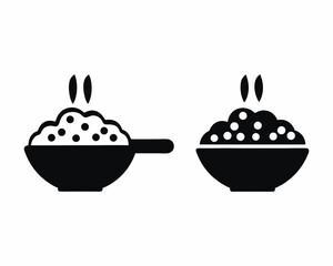 Beef Bhuna icon vector silhouette illustration isolated on white background