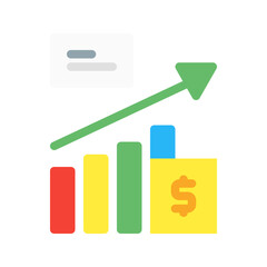 market analystic,. This is a vector single icon with a flat style. Suitable for any purpose, such as website design, mobile app design, logo design, pattern design, etc.