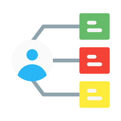 market segmentation research. This is a vector single icon with a flat style. Suitable for any purpose, such as website design, mobile app design, logo design, pattern design, etc.