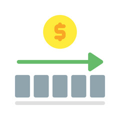 stable investment. This is a vector single icon with a flat style. Suitable for any purpose, such as website design, mobile app design, logo design, pattern design, etc.