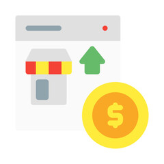 market research trends. This is a vector single icon with a flat style. Suitable for any purpose, such as website design, mobile app design, logo design, pattern design, etc.
