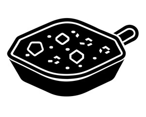 Paneer Butter Masala vector silhouette illustration isolated on white background