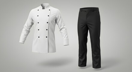 Chef Uniform Isolated on White Background