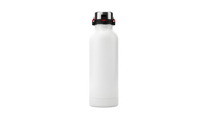 Aluminum bottle water isolated white background. Generated with AI
