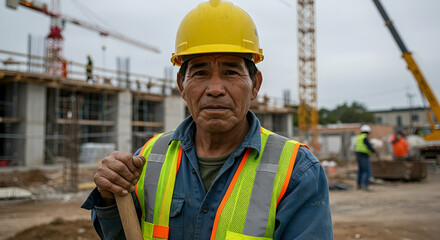 Portrait of a Construction Worker on a Site