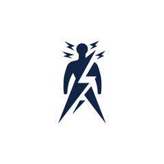 Lightning man logo