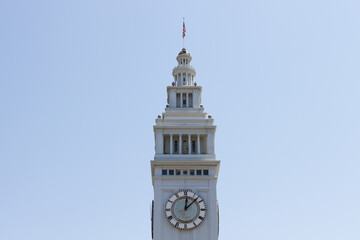 white clock tower