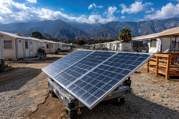 Mobile solar generator provides power in disaster recovery area