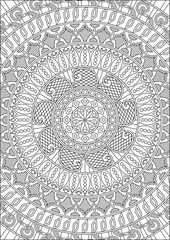 Adult Zentangle Coloring Page Line Art