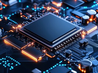 Fototapeta premium High-tech circuit board close-up