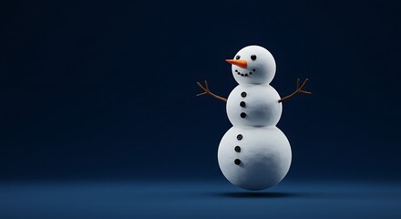 Obraz premium Snowman on blue background