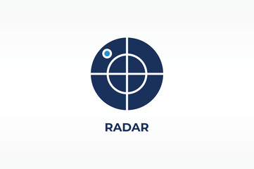 RADAR vector, icon or logo sign isolated symbol illustration