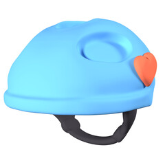 Fototapeta premium heart, helmet shaped box on isolated background