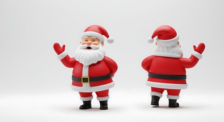 Santa claus front and back view