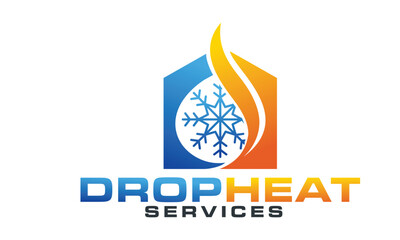 plumbing, heating and cooling service Logo icon vector template