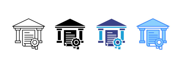 Obraz premium Regulation Multipel Icon Set.