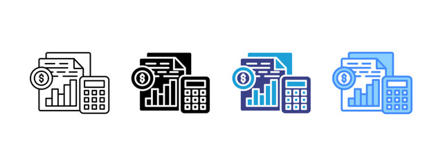Fototapeta premium Accounting Multipel Icon Set.