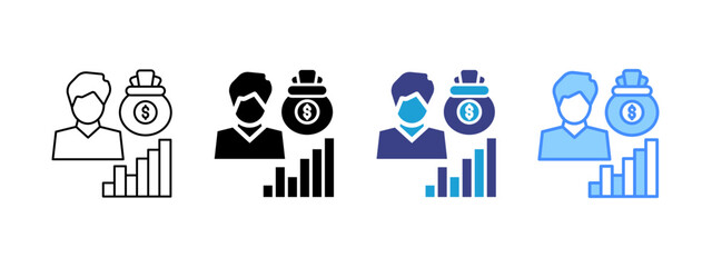 Investor Multipel Icon Set.