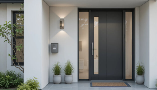 Une porte de maison moderne,open door to the sea new