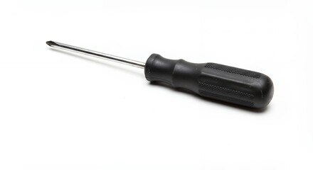 Black screwdriver with textured handle