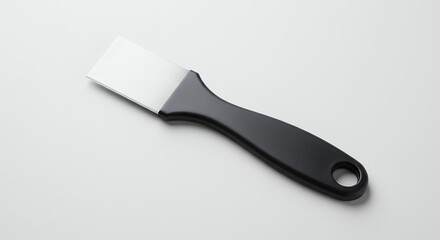 White spatula paintbrush on white background