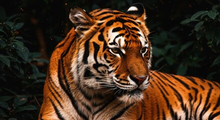 Obraz premium Close-Up of a Majestic Tiger