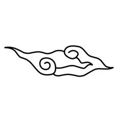Chinese cloud line vector