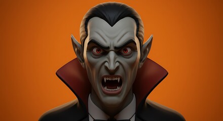 Obraz premium Scary vampire character illustration