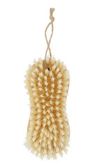 Cleaning brush with hanging rope cut out isolated transparent background