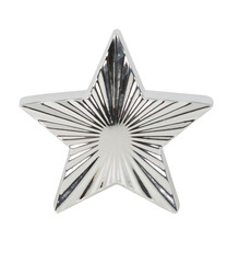 silver star cut out isolated transparent background