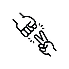 Black line icon for guess