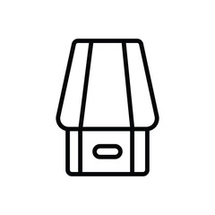 Black line icon for pod