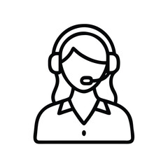 contact and support thin line icons 