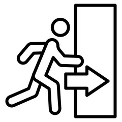 Evacuation Icon Single Vector Collection 