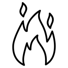 Fire Icon Single Vector Collection 