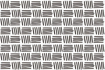 Seamless abstract pattern with hand-drawn lines in a repetitive square layout. Perfect for textile, wallpaper, or background design.