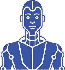 robot cyborg soldier vector