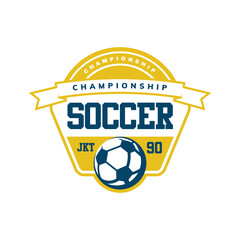 football logo, badge design template 