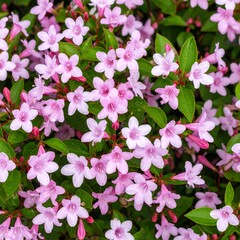 Naklejka premium Close-up View of Abelia Flowers, Floral Fragrance Notes