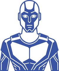 robot head vector illustration