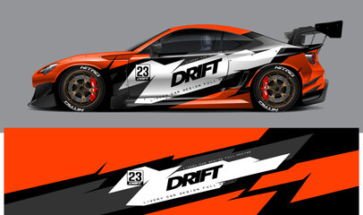 car livery graphic vector. abstract grunge background design for vehicle vinyl wrap and car branding