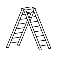 ladder isolated on white