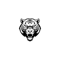 Roaring Tiger Head in Vector Design