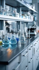 Modern laboratory equipment display