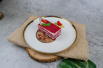 Red Velvet Cake - A moist red velvet cake with a smooth cream cheese frosting, crafted to celebrate...